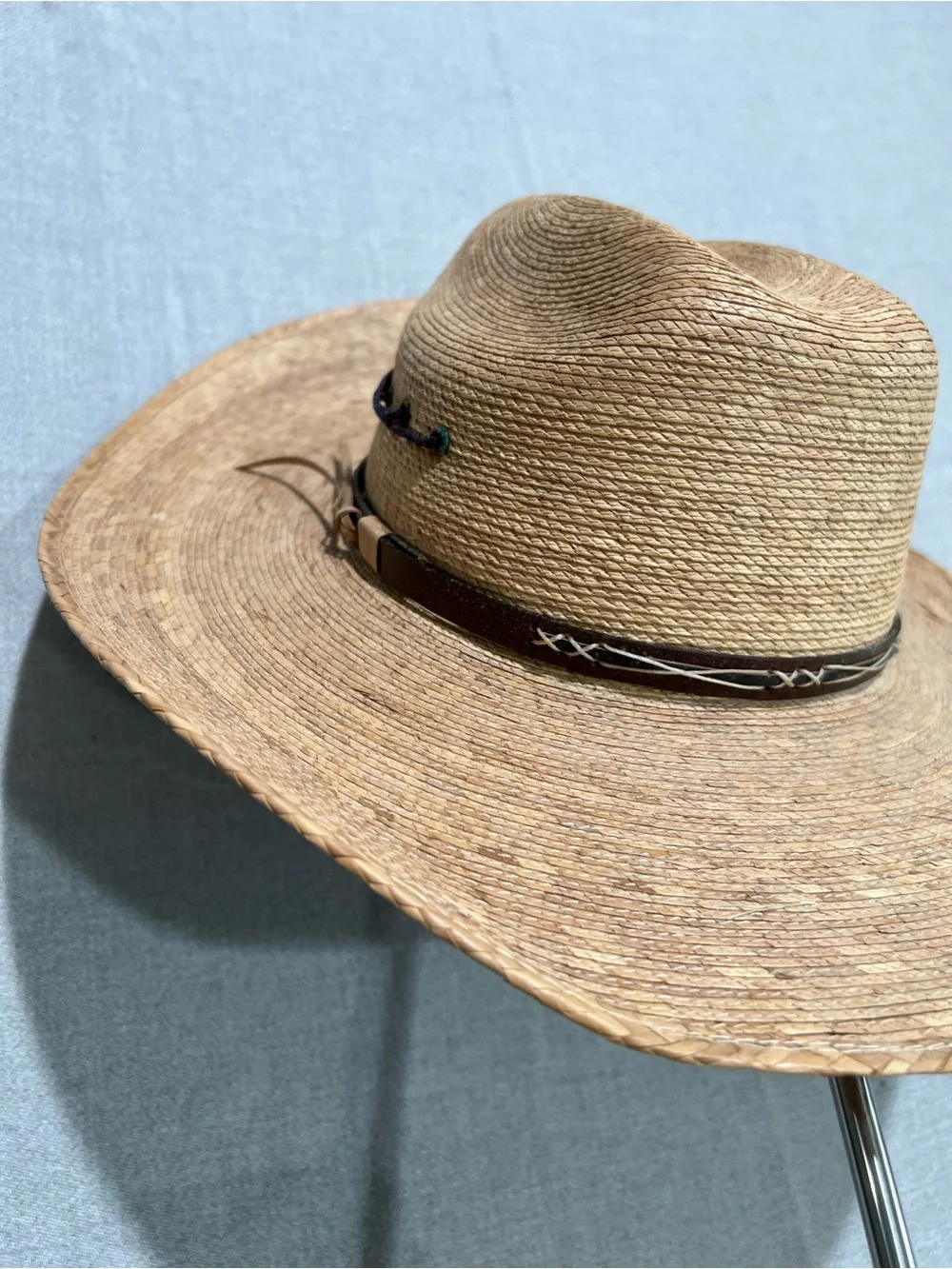 EUC Straw Cowboy Hat with Decorative Band